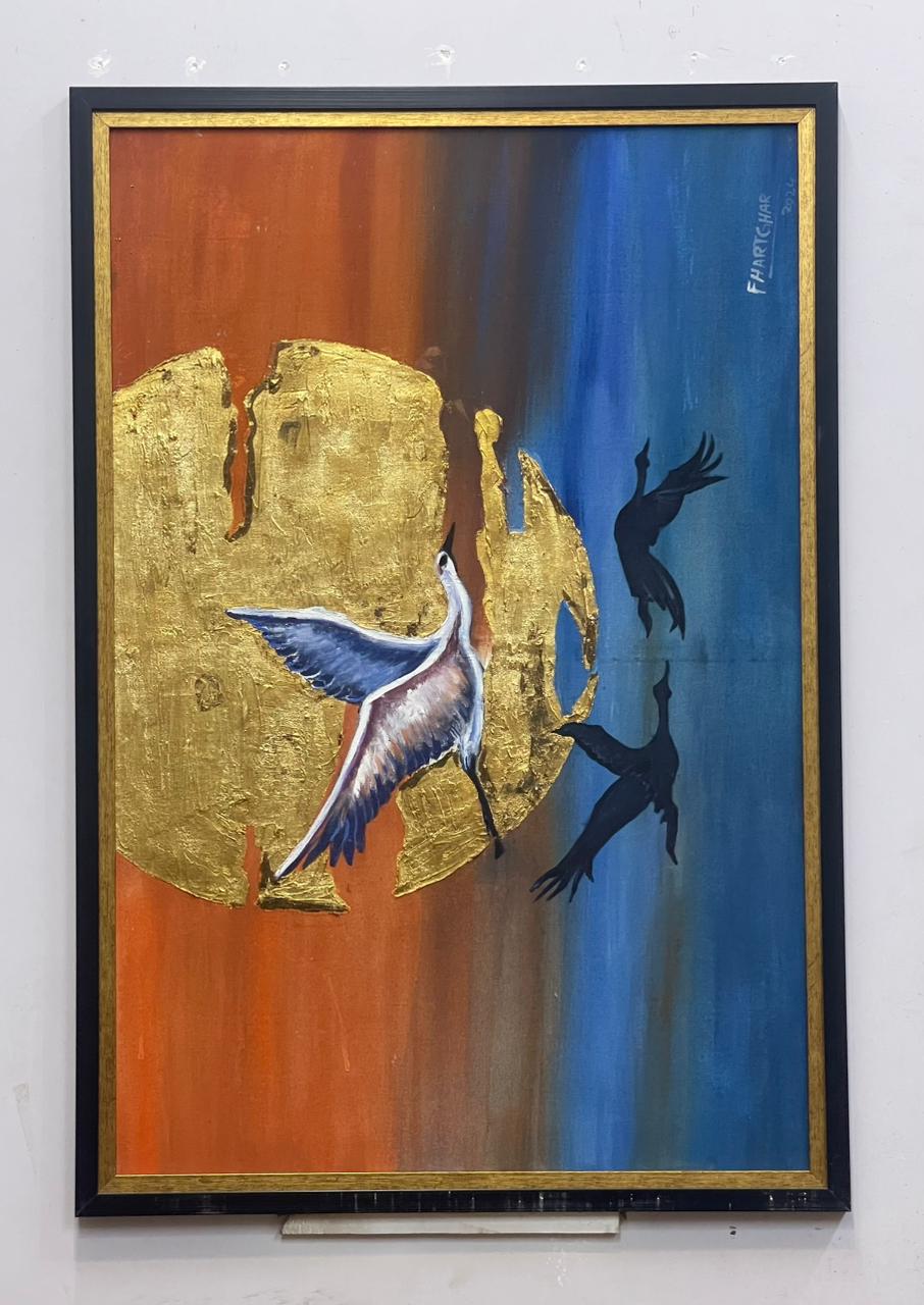 abstract art - Gold taxure