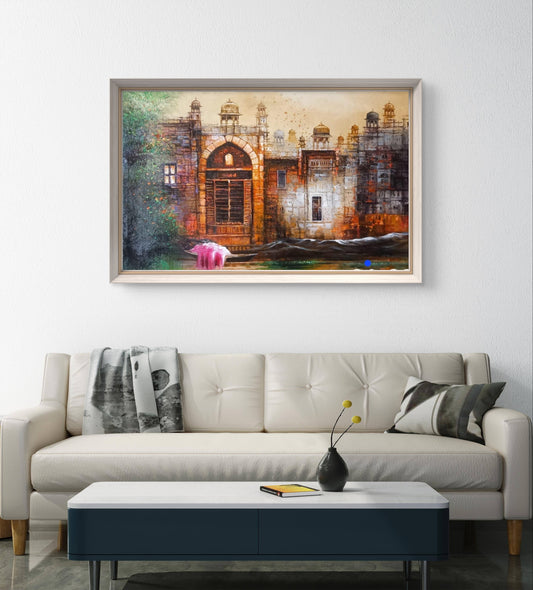 Old building painting