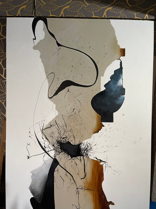 Abstract Aura art Painting | Hand painting  | Al Hadi Arts Gallery