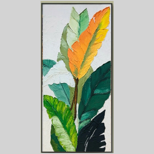 Multi Leaf | Hand painting | AL Hadi Art Gallery