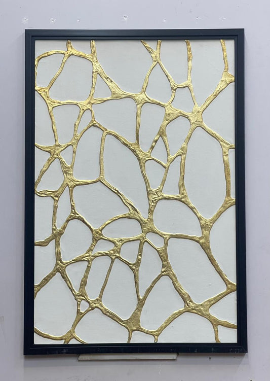 Golden veins abstract art