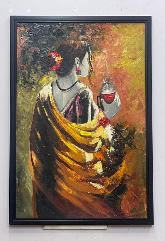 Woman color splash portrait